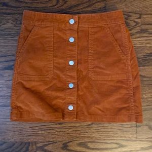 Old Navy Girls Corduroy Skirt - burnt orange size M 8